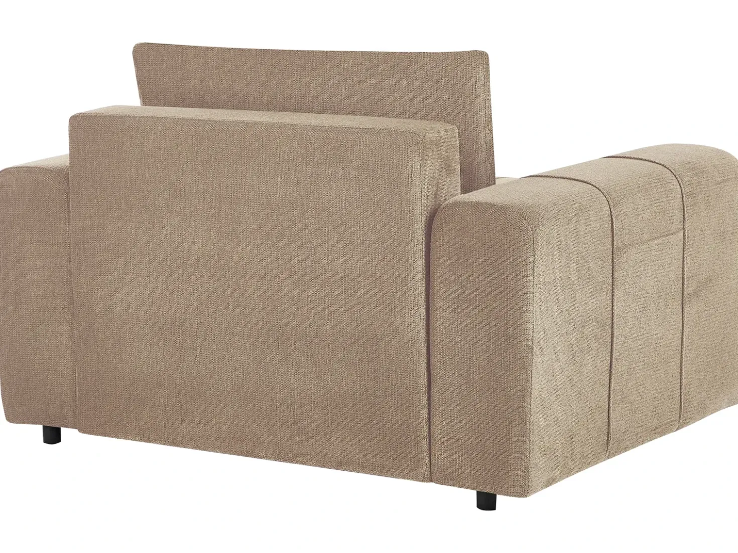 Chaise longue INNVIK Tessuto Marrone con contenitore