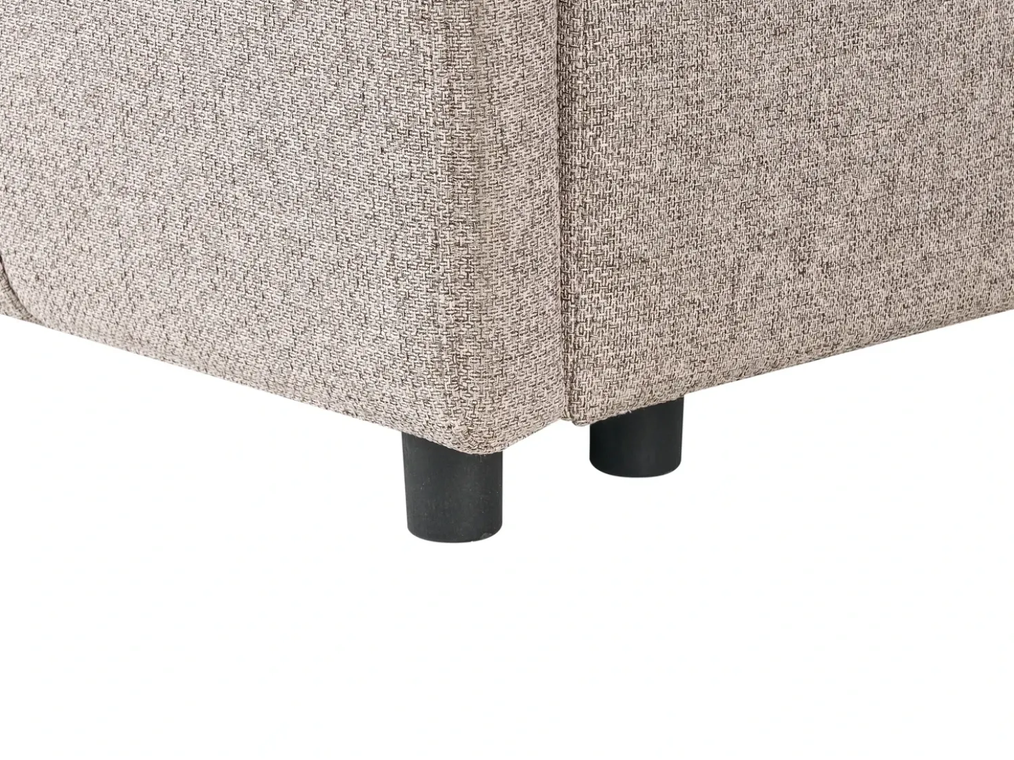 Chaise longue INNVIK Tessuto Marrone chiaro con contenitore