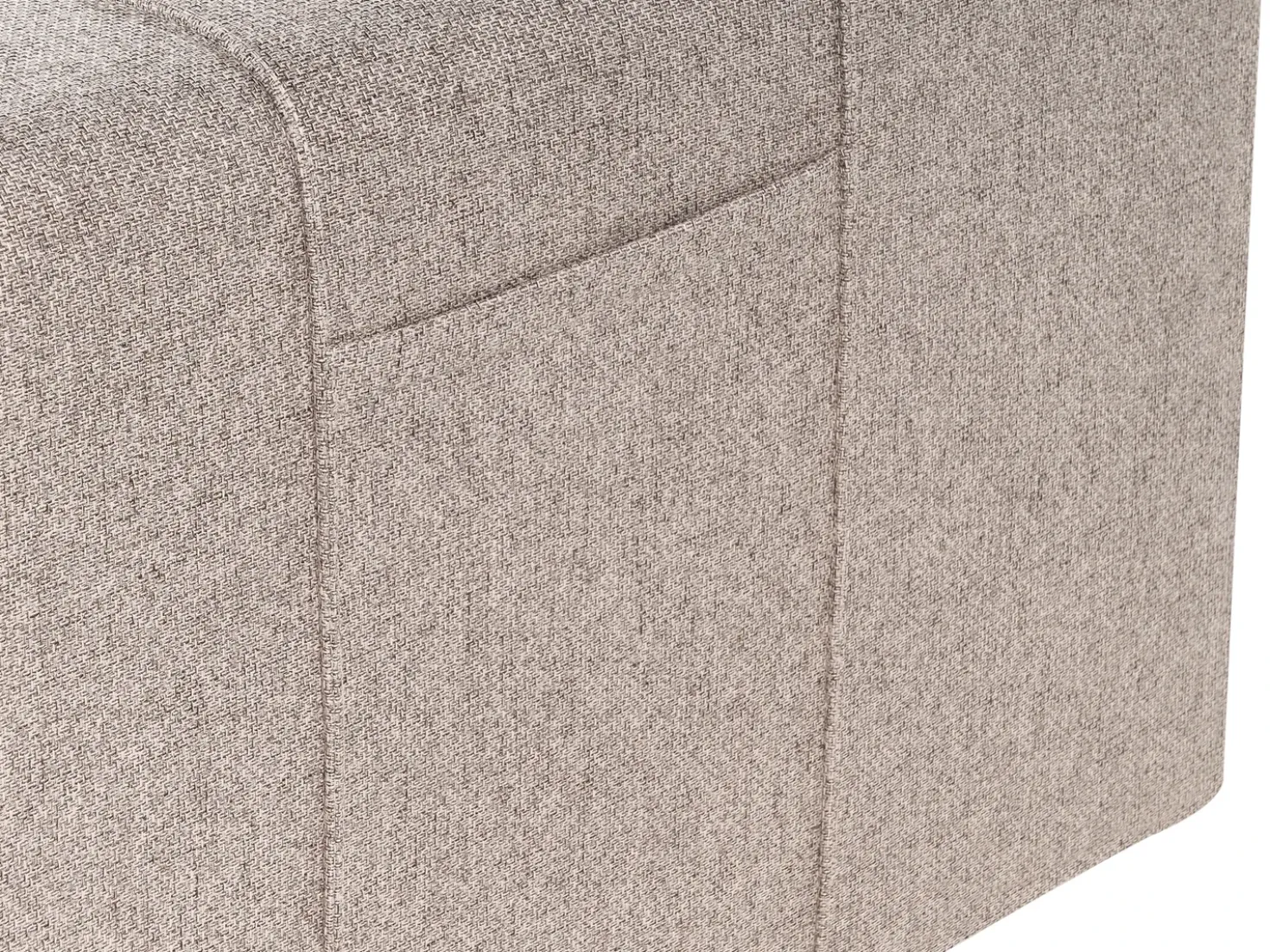 Chaise longue INNVIK Tessuto Marrone chiaro con contenitore