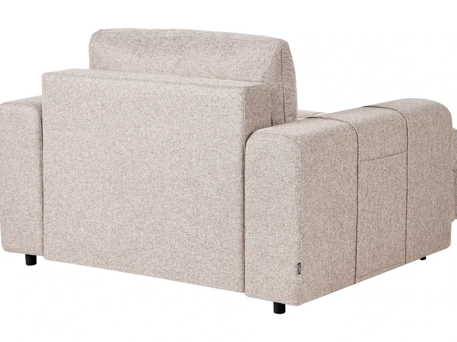 Chaise longue INNVIK Tessuto Marrone chiaro con contenitore