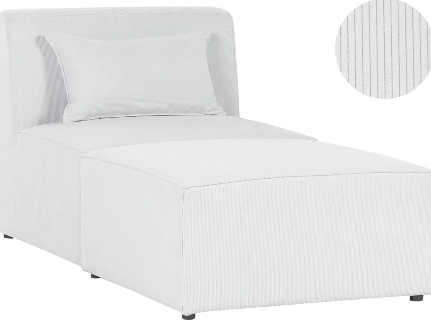 Chaise longue LEMVIG Velluto a coste Bianco sporco