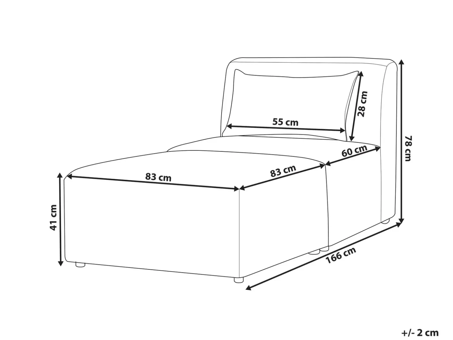Chaise longue LEMVIG Velluto a coste Bianco sporco
