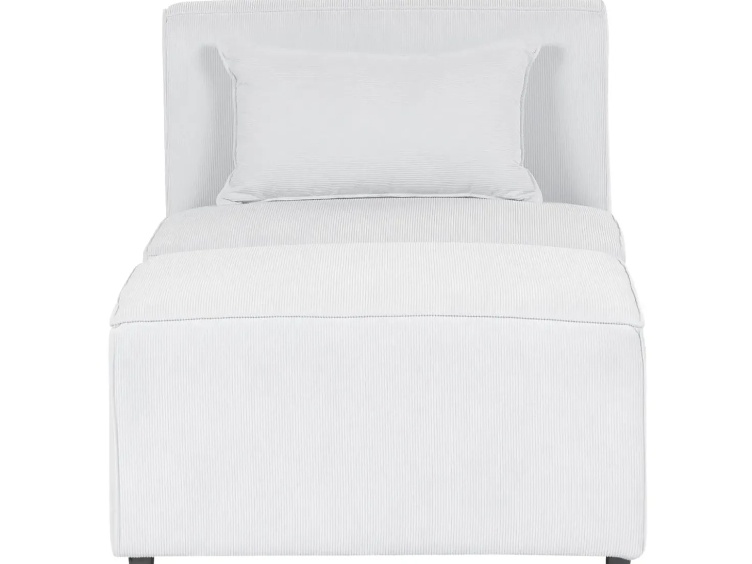 Chaise longue LEMVIG Velluto a coste Bianco sporco