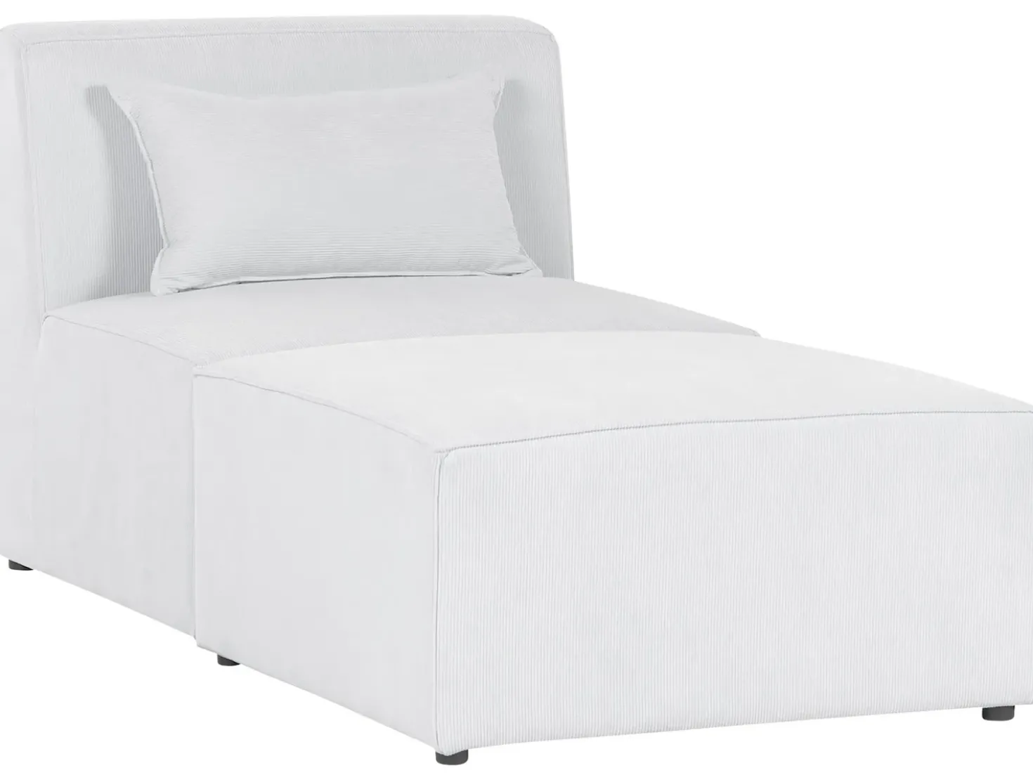 Chaise longue LEMVIG Velluto a coste Bianco sporco