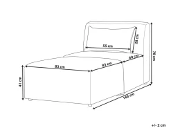 Chaise longue LEMVIG Velluto a coste Beige chiaro