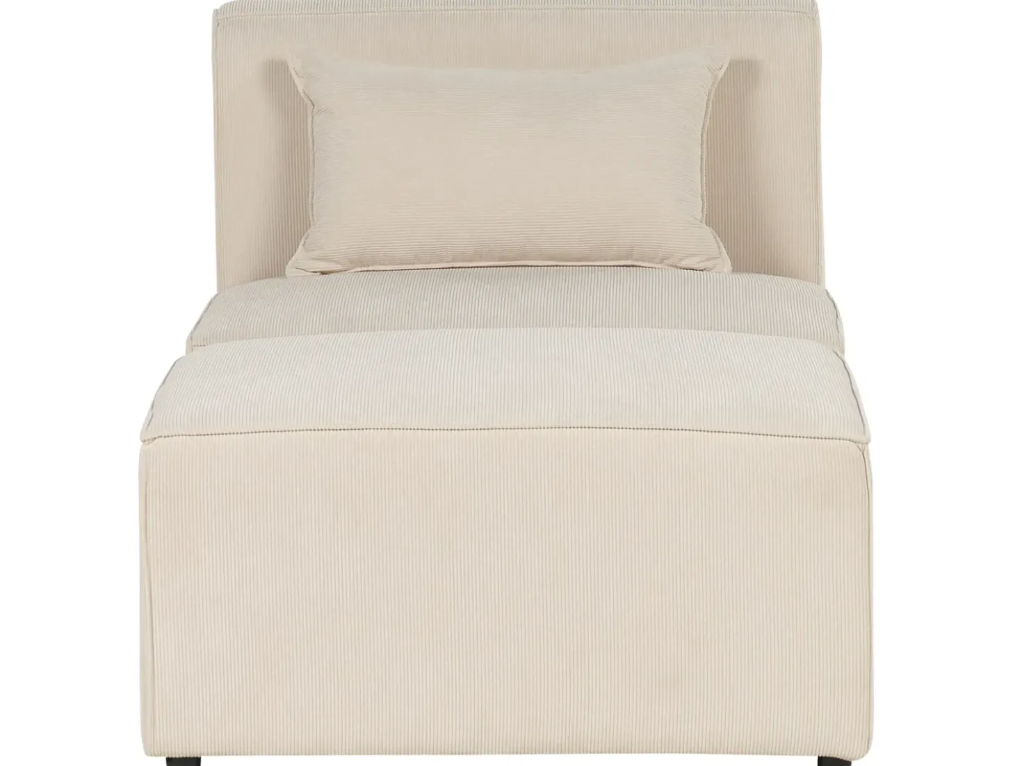 Chaise longue LEMVIG Velluto a coste Beige chiaro
