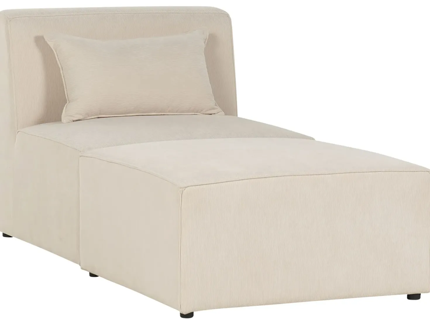 Chaise longue LEMVIG Velluto a coste Beige chiaro