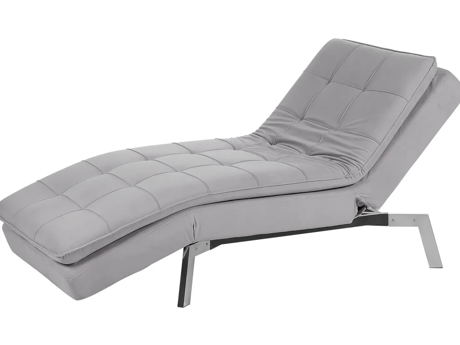 Chaise longue LOIRET Velluto Grigio chiaro