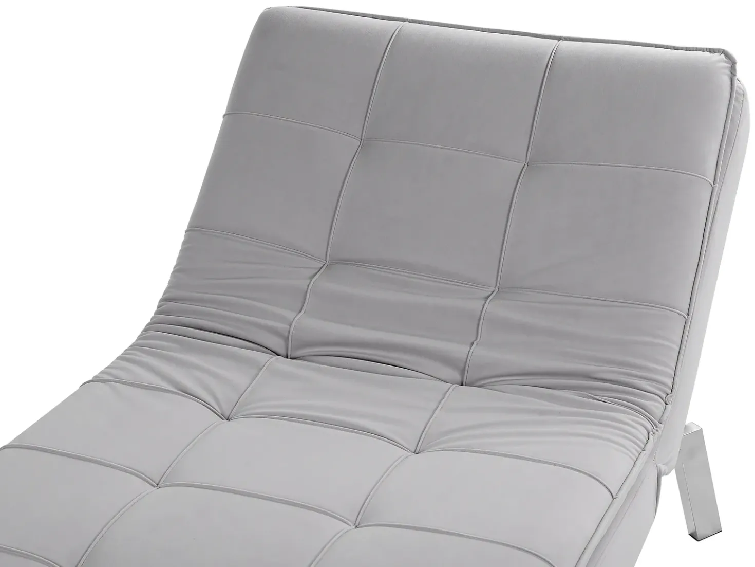 Chaise longue LOIRET Velluto Grigio chiaro