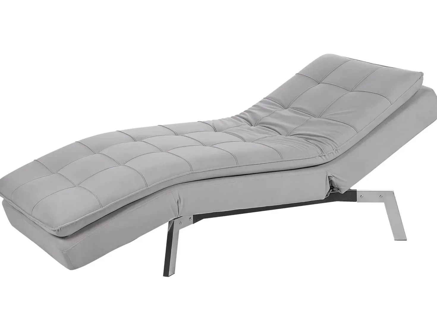 Chaise longue LOIRET Velluto Grigio chiaro