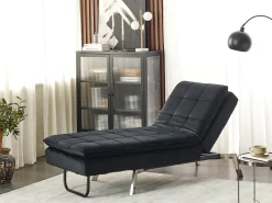 Chaise longue LOIRET Velluto Nero