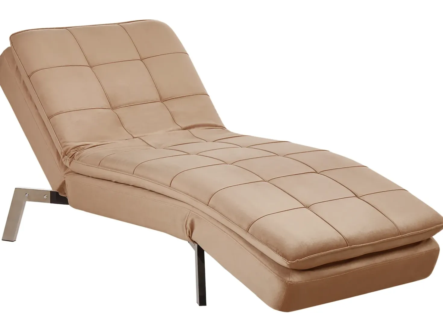 Chaise longue LOIRET Velluto Marrone chiaro