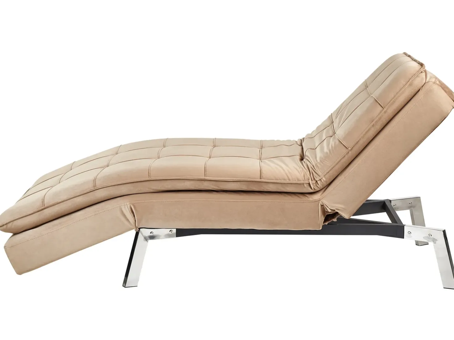 Chaise longue LOIRET Velluto Marrone chiaro