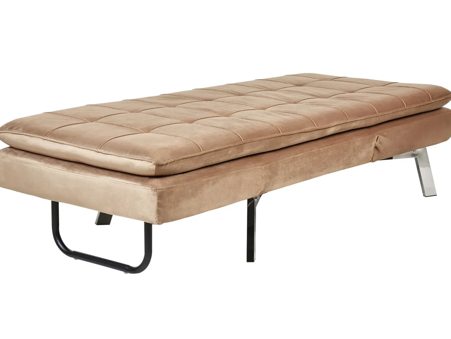 Chaise longue LOIRET Velluto Marrone chiaro