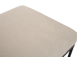 Chaise longue MALMOS Lino sintetico Pelle sintetica Marrone scuro