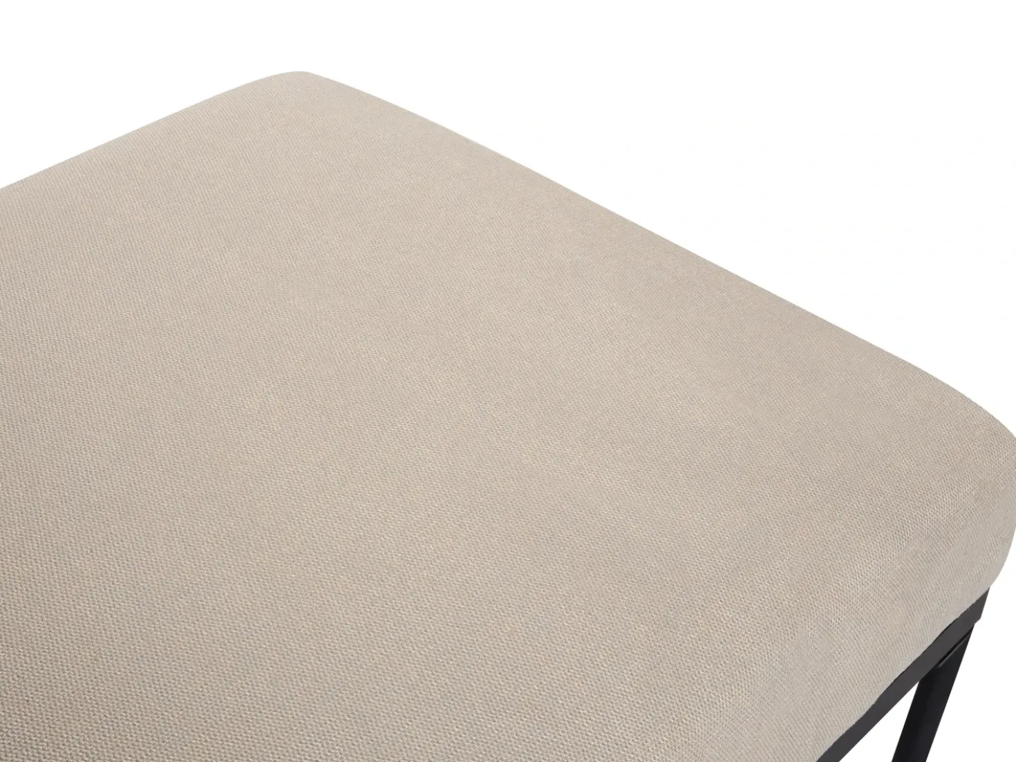 Chaise longue MALMOS Lino sintetico Pelle sintetica Marrone scuro