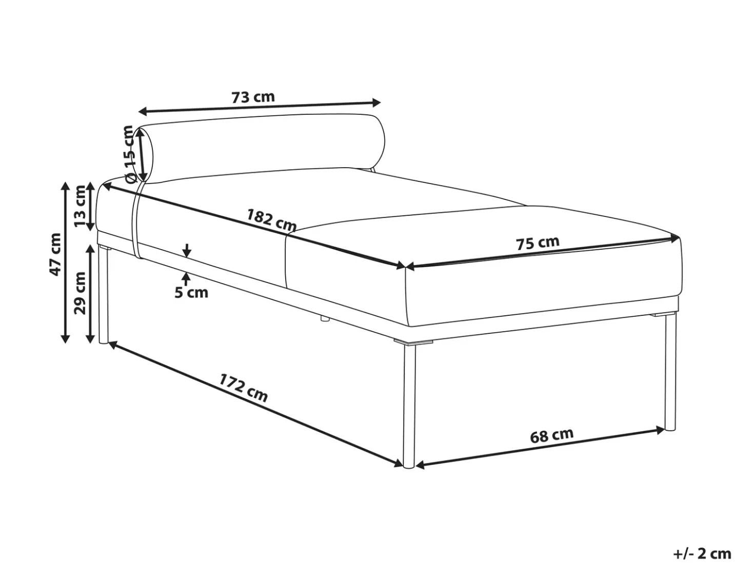 Chaise longue MALMOS Lino sintetico Marrone dorato