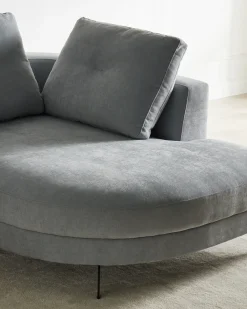 Chaise longue MARUM Ciniglia Azzurro