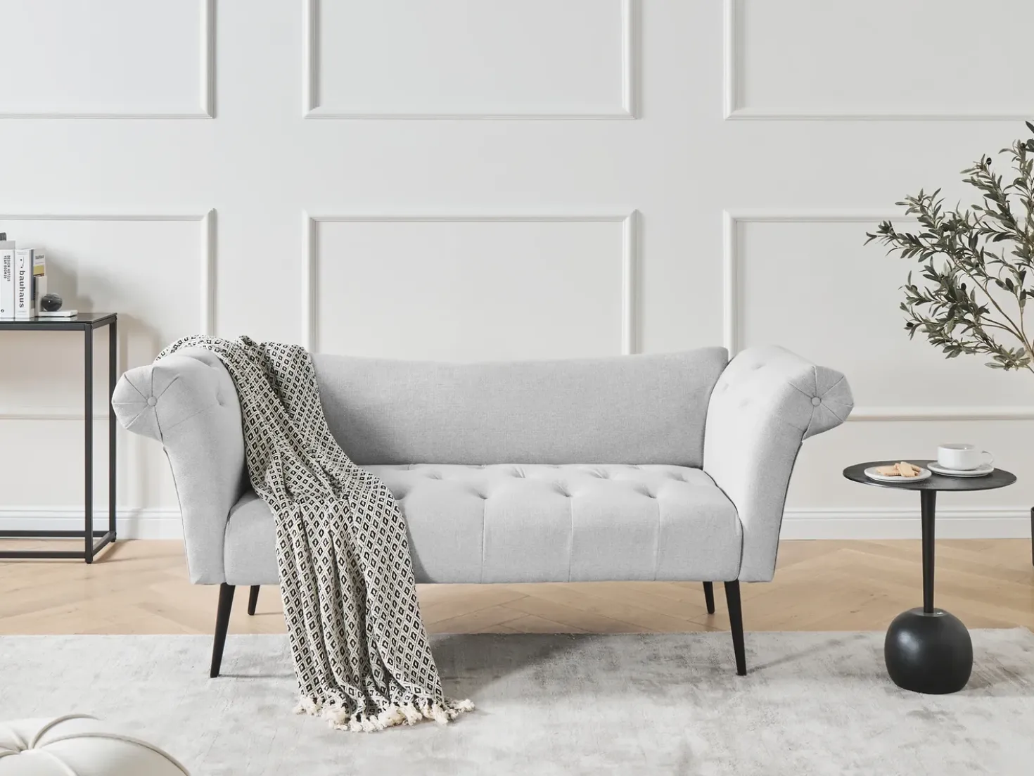 Chaise longue NANTILLY Tessuto Grigio chiaro
