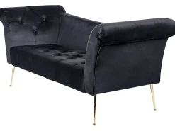 Chaise longue NANTILLY Velluto Nero