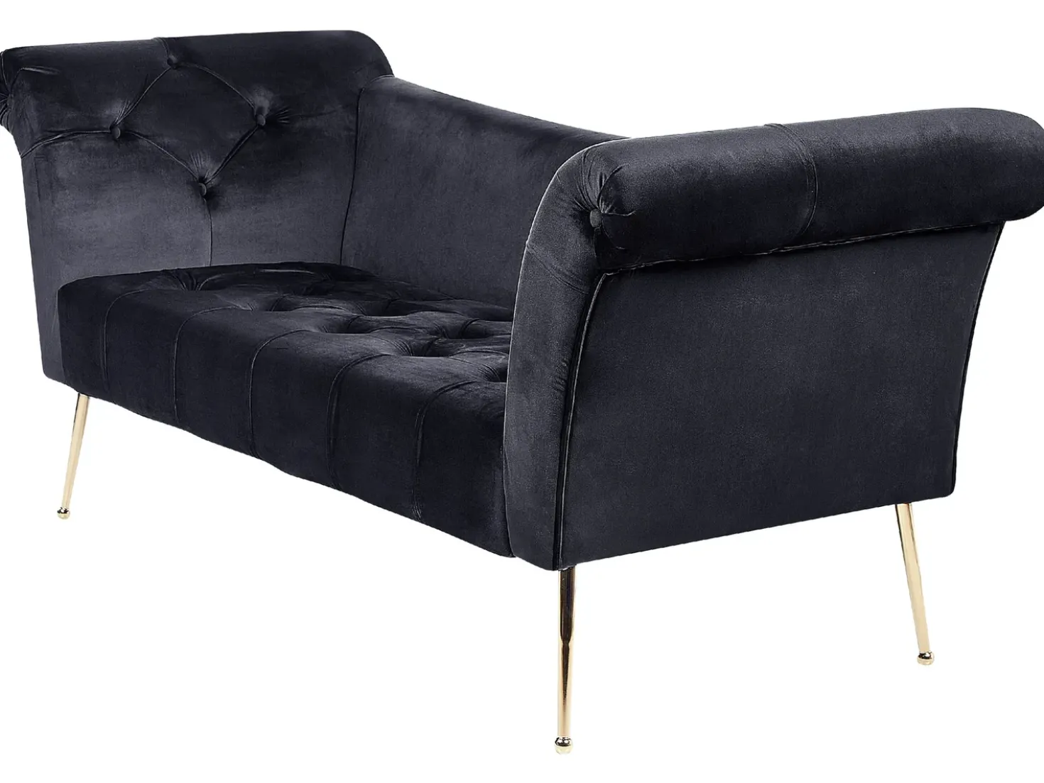 Chaise longue NANTILLY Velluto Nero