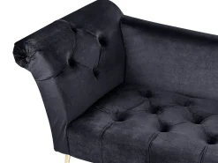 Chaise longue NANTILLY Velluto Nero