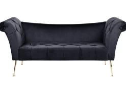 Chaise longue NANTILLY Velluto Nero