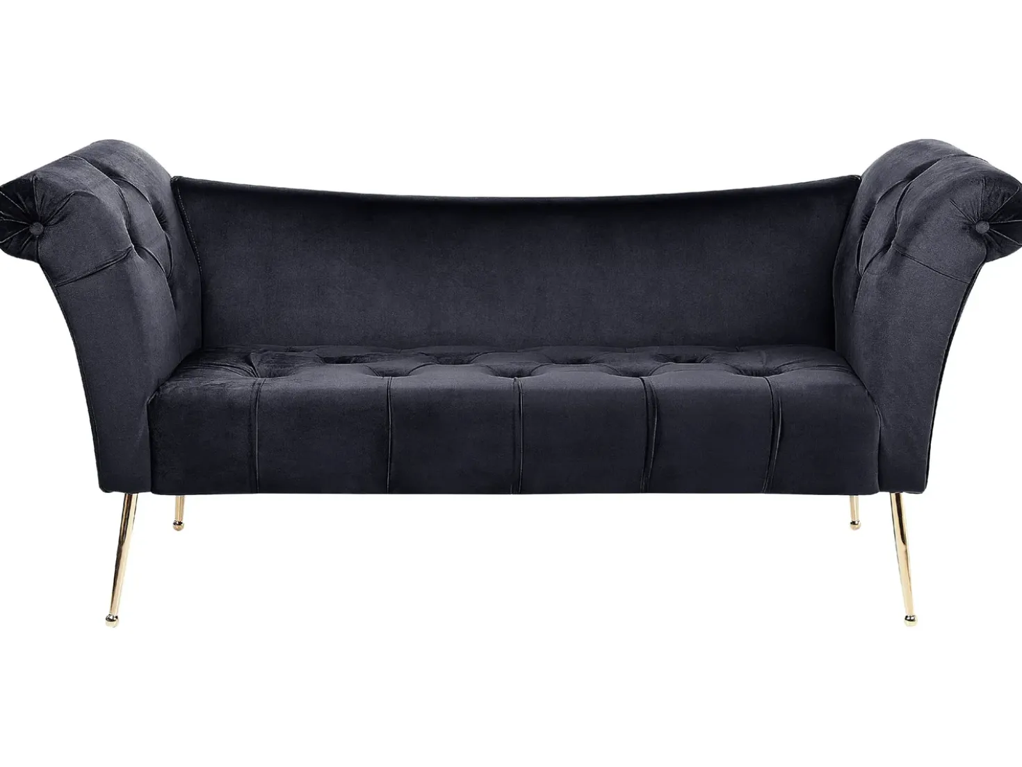 Chaise longue NANTILLY Velluto Nero
