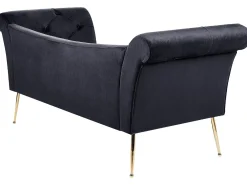 Chaise longue NANTILLY Velluto Nero