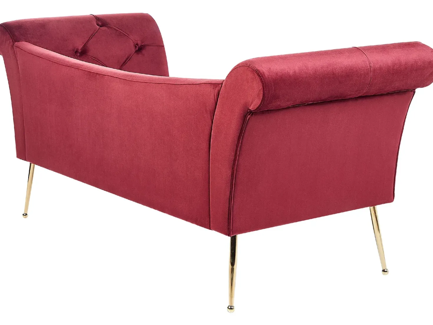 Chaise longue NANTILLY Velluto Rosso scuro