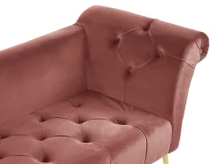 Chaise longue NANTILLY Velluto Rosa