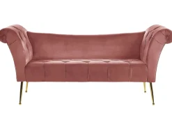 Chaise longue NANTILLY Velluto Rosa