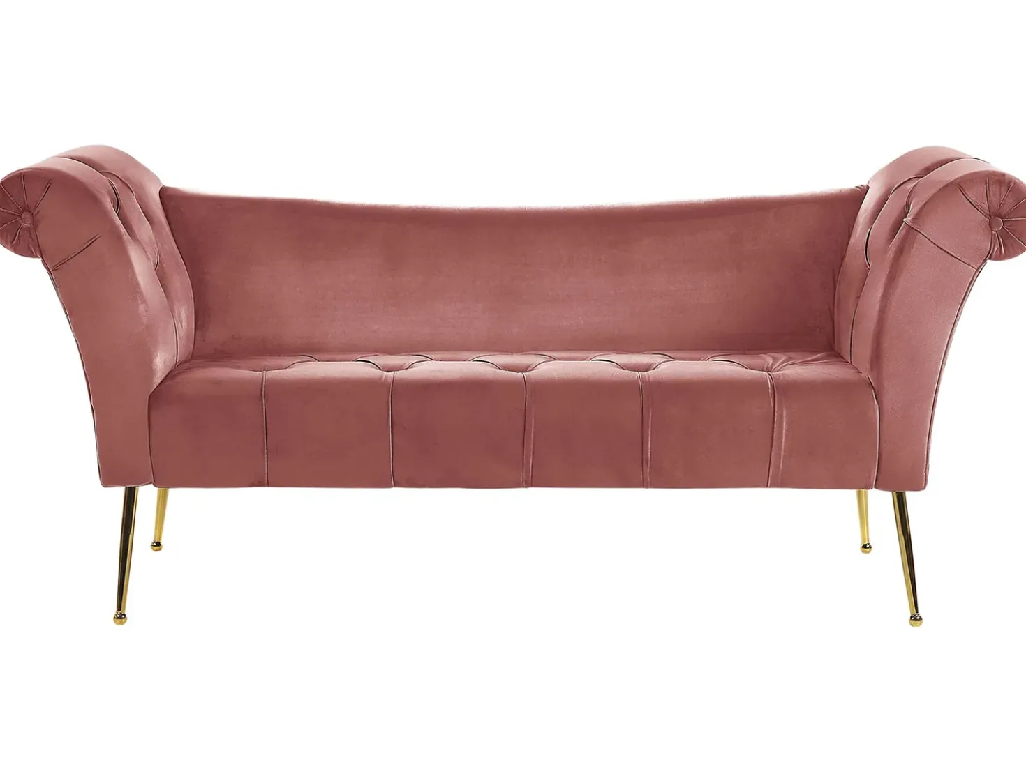 Chaise longue NANTILLY Velluto Rosa