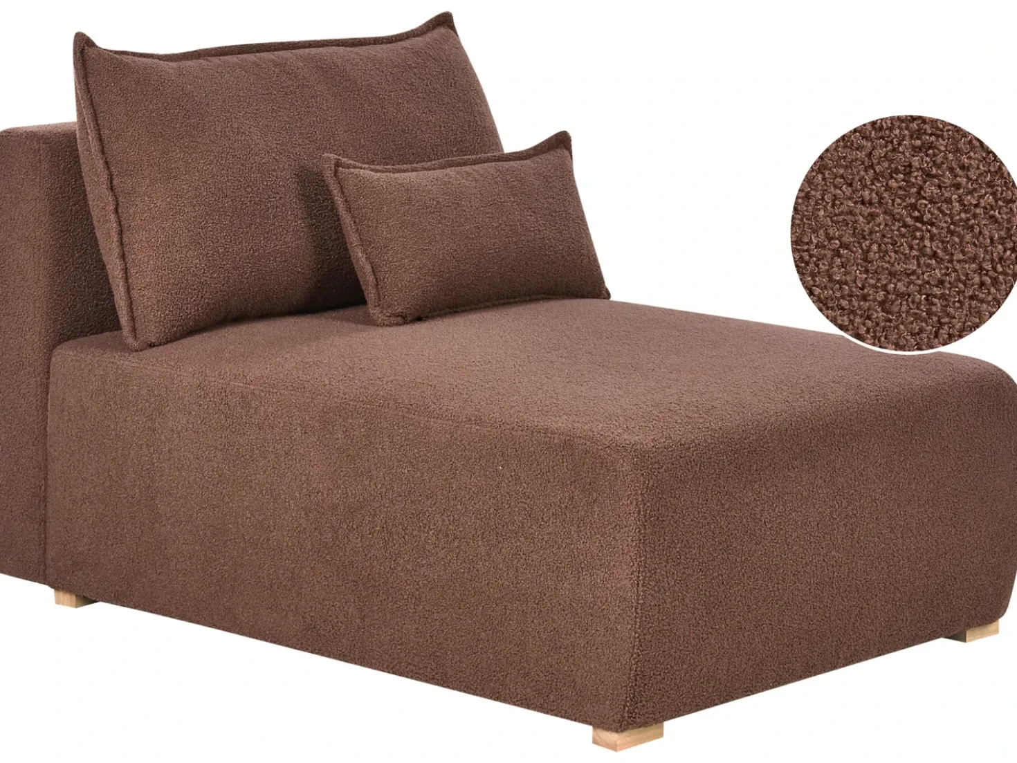 Chaise longue NERBO Bouclé Marrone
