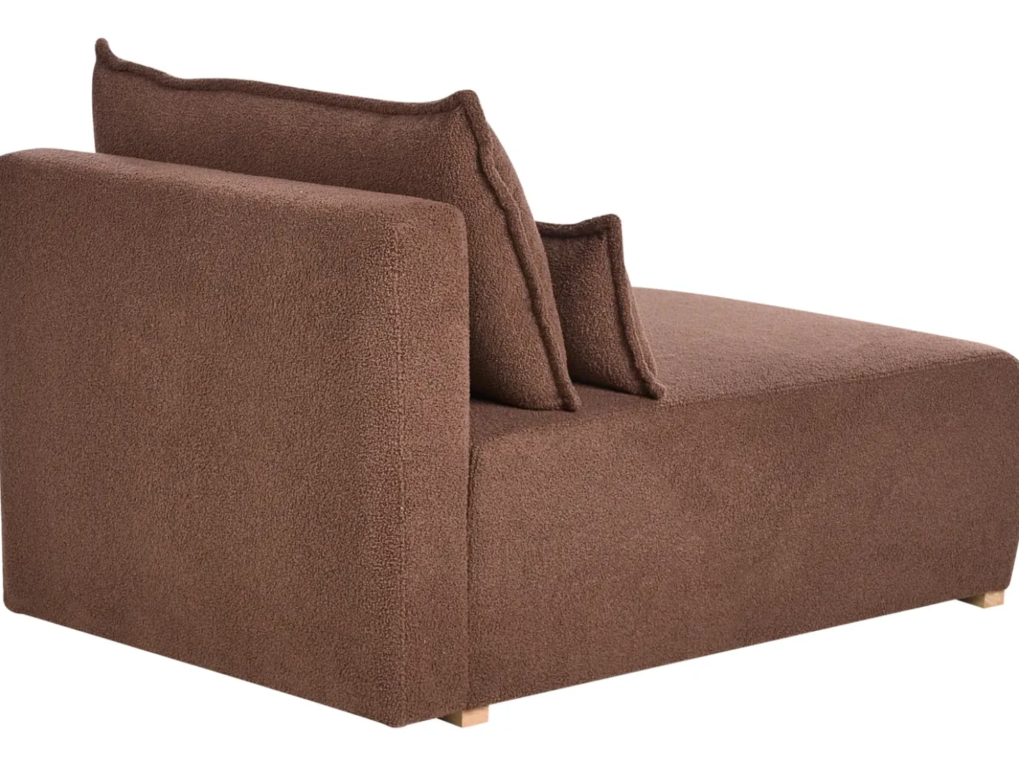 Chaise longue NERBO Bouclé Marrone