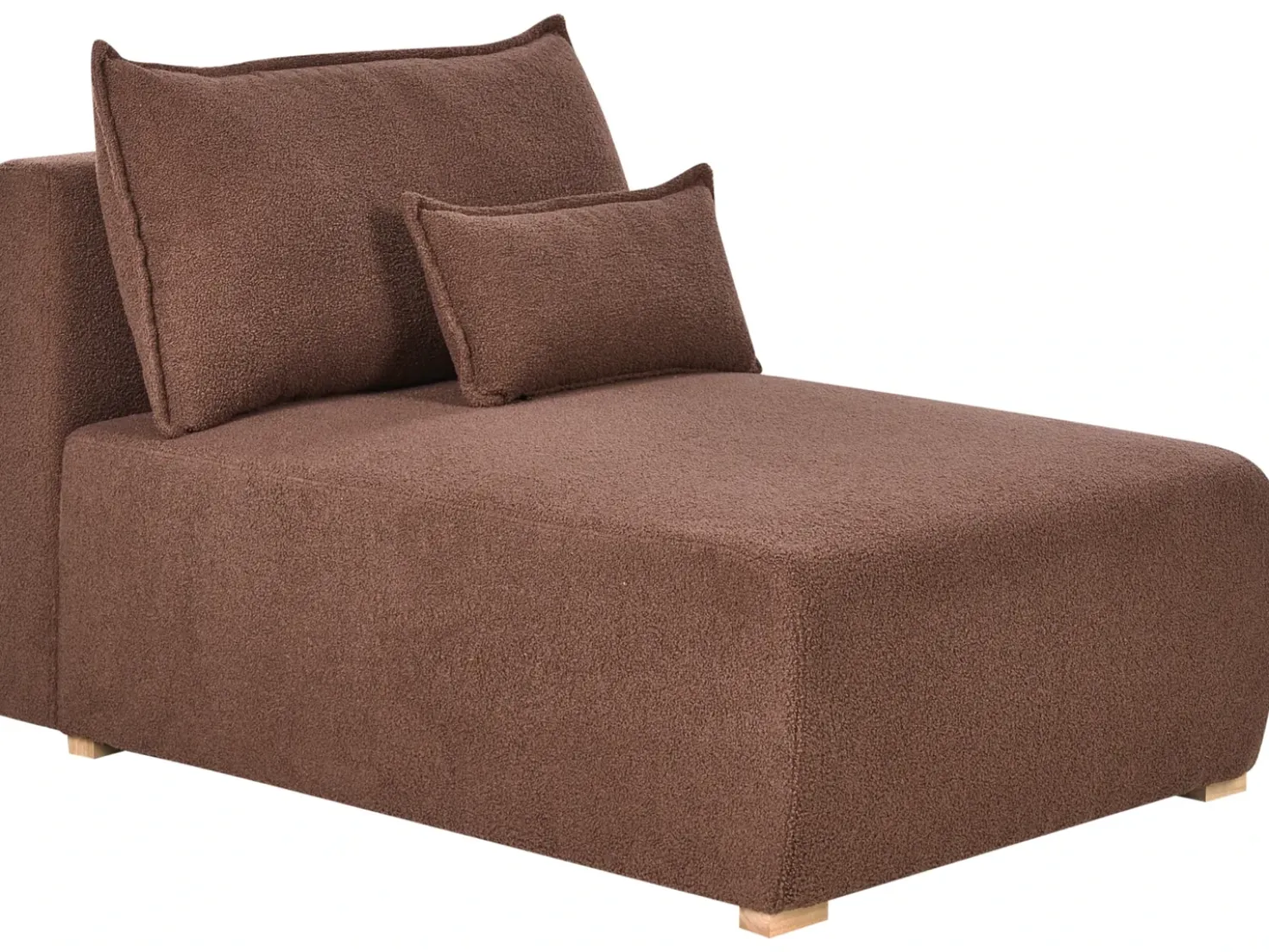 Chaise longue NERBO Bouclé Marrone