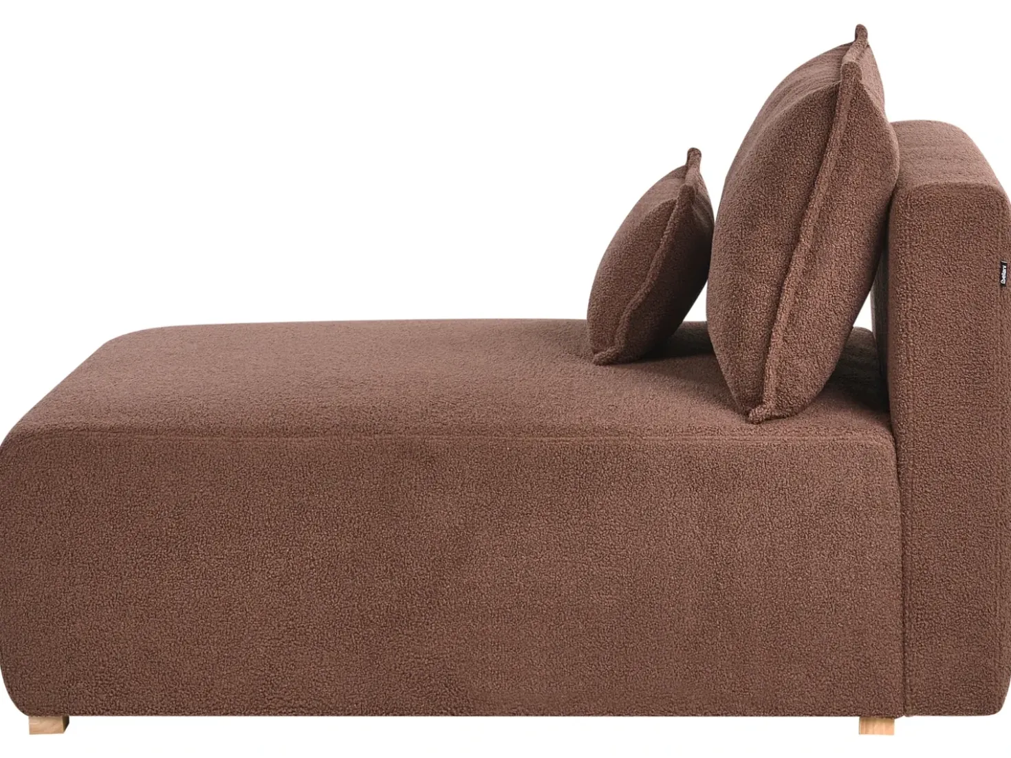 Chaise longue NERBO Bouclé Marrone