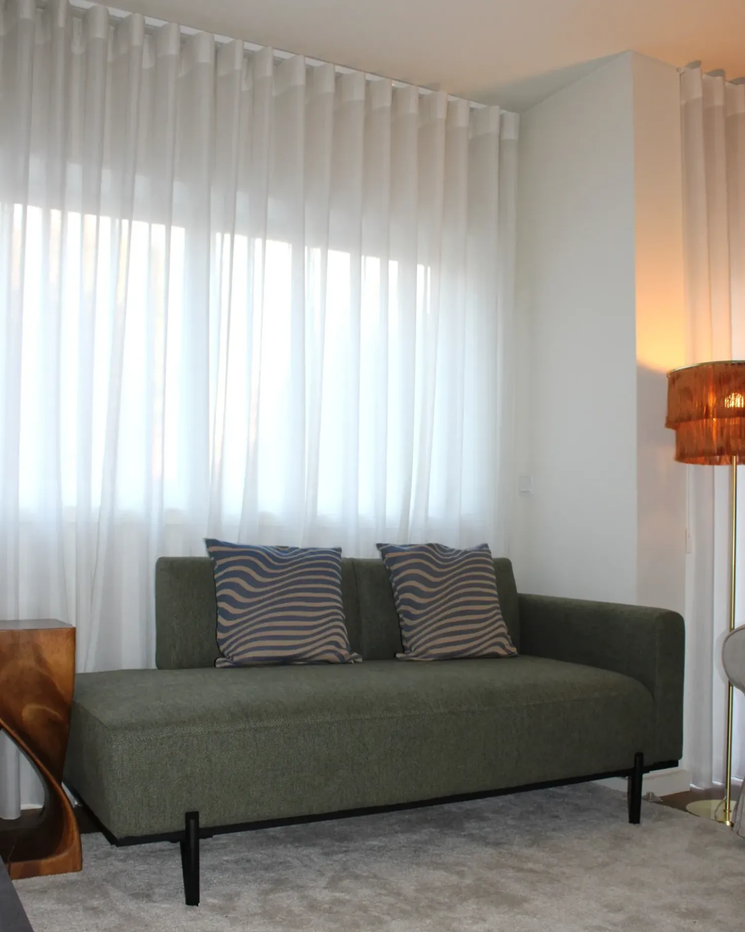 Chaise longue SAVASSE Lino sintetico Verde
