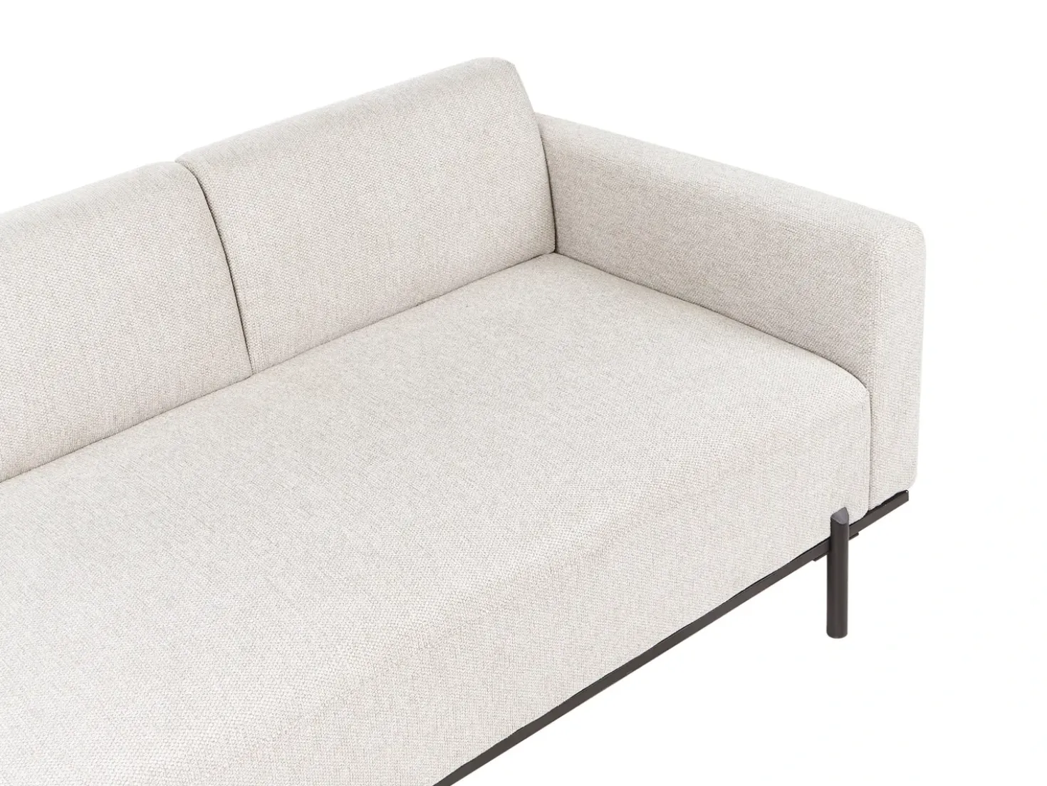 Chaise longue SAVASSE Lino sintetico Beige chiaro
