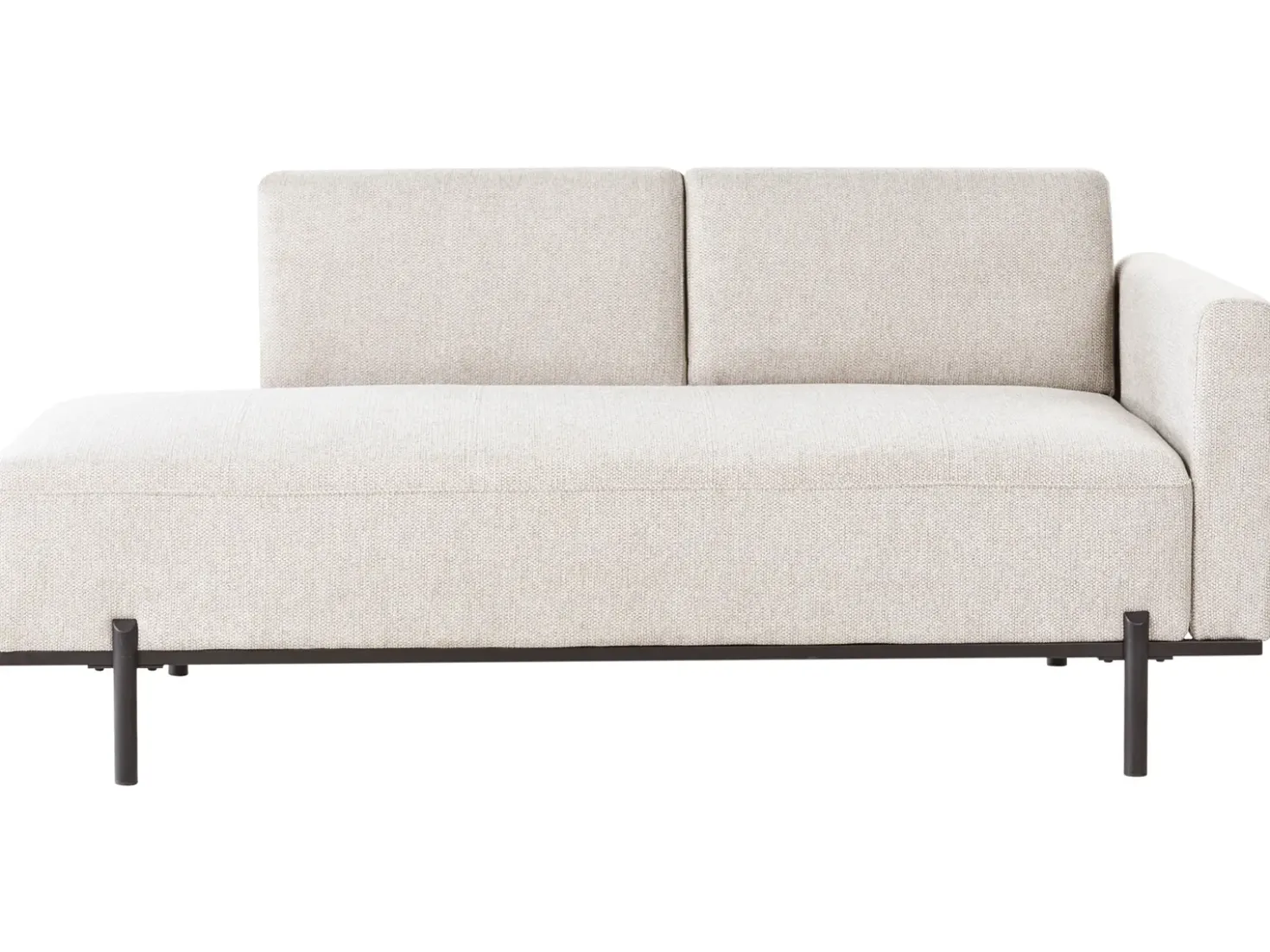 Chaise longue SAVASSE Lino sintetico Beige chiaro