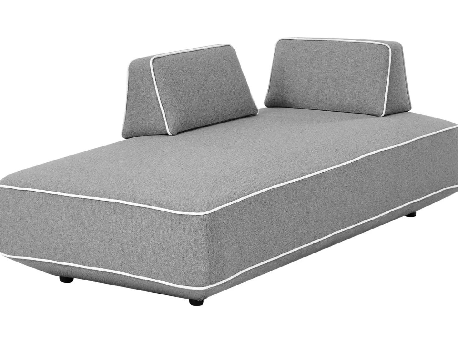 Chaise longue SEILLANS Tessuto Grigio