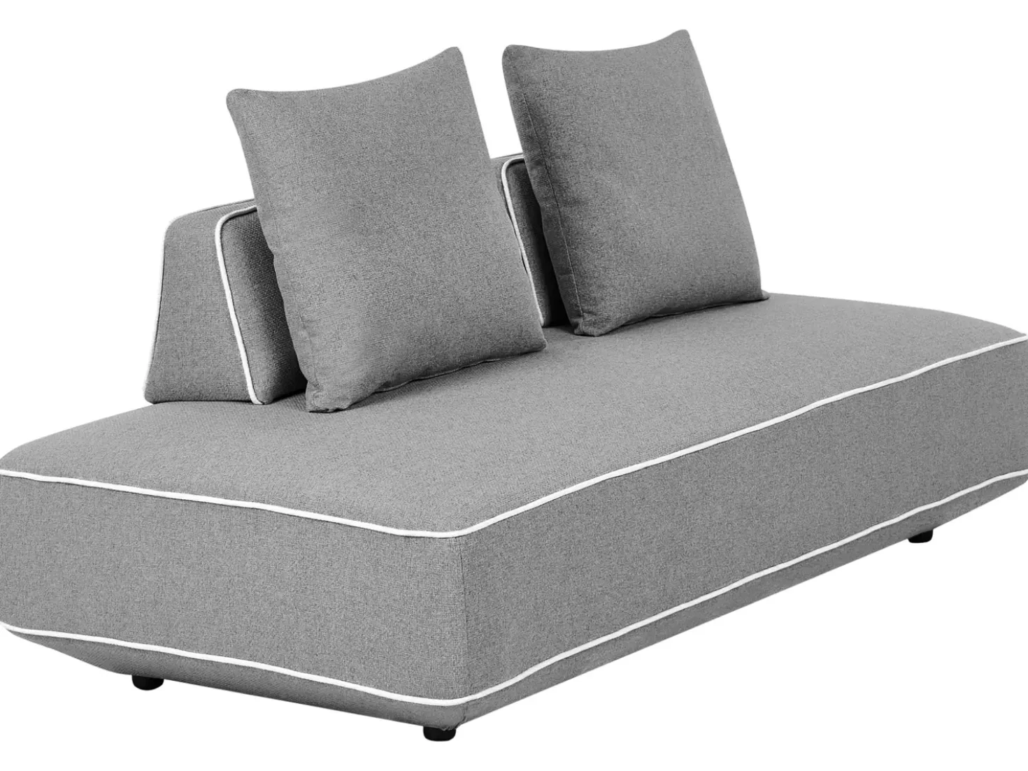 Chaise longue SEILLANS Tessuto Grigio