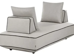 Chaise longue SEILLANS Tessuto Grigio chiaro