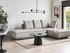 Chaise longue SEILLANS Tessuto Grigio chiaro