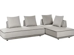 Chaise longue SEILLANS Tessuto Grigio chiaro