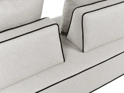 Chaise longue SEILLANS Tessuto Grigio chiaro