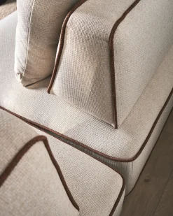 Chaise longue SEILLANS Tessuto Beige chiaro