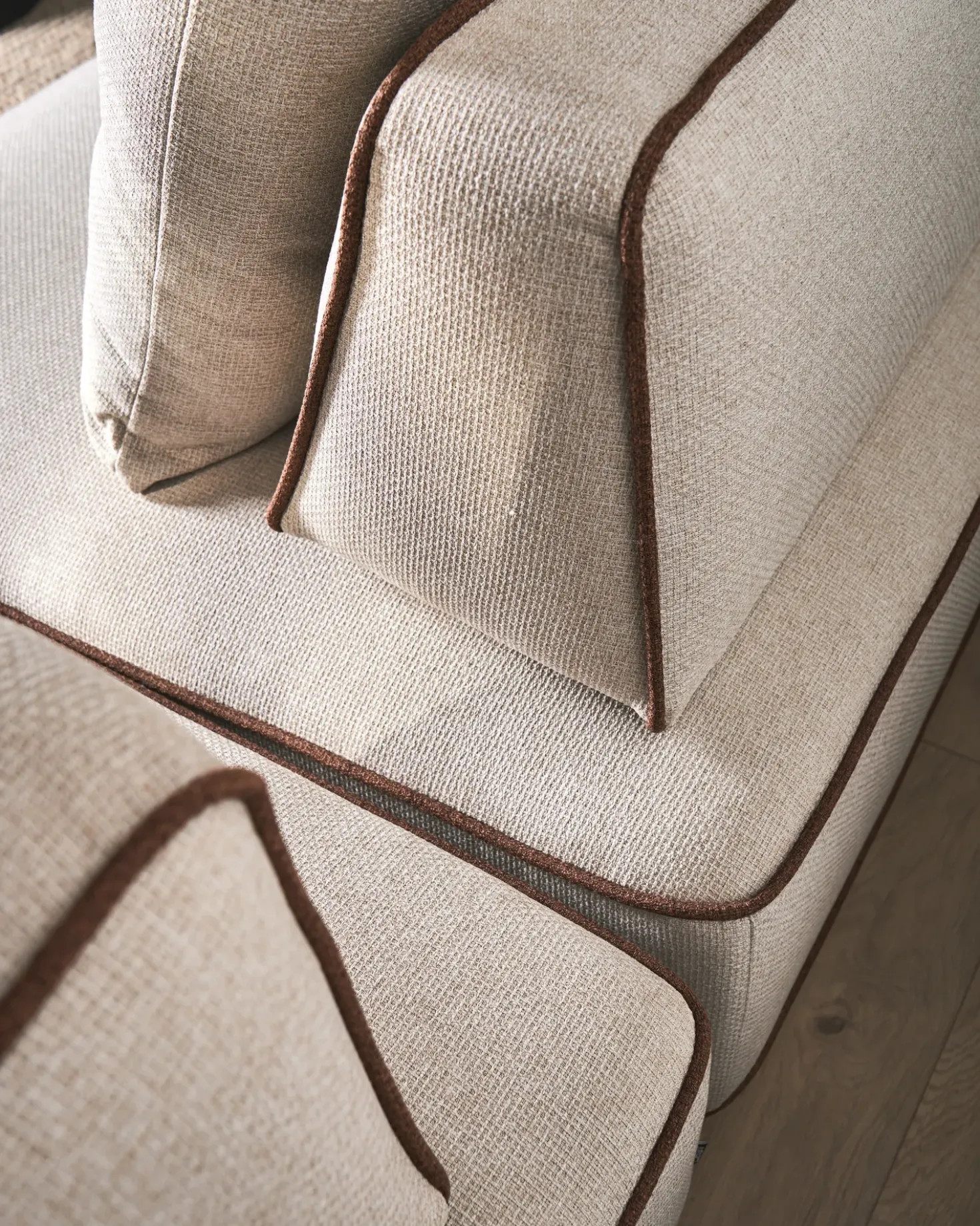 Chaise longue SEILLANS Tessuto Beige chiaro