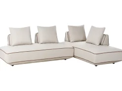 Chaise longue SEILLANS Tessuto Beige chiaro