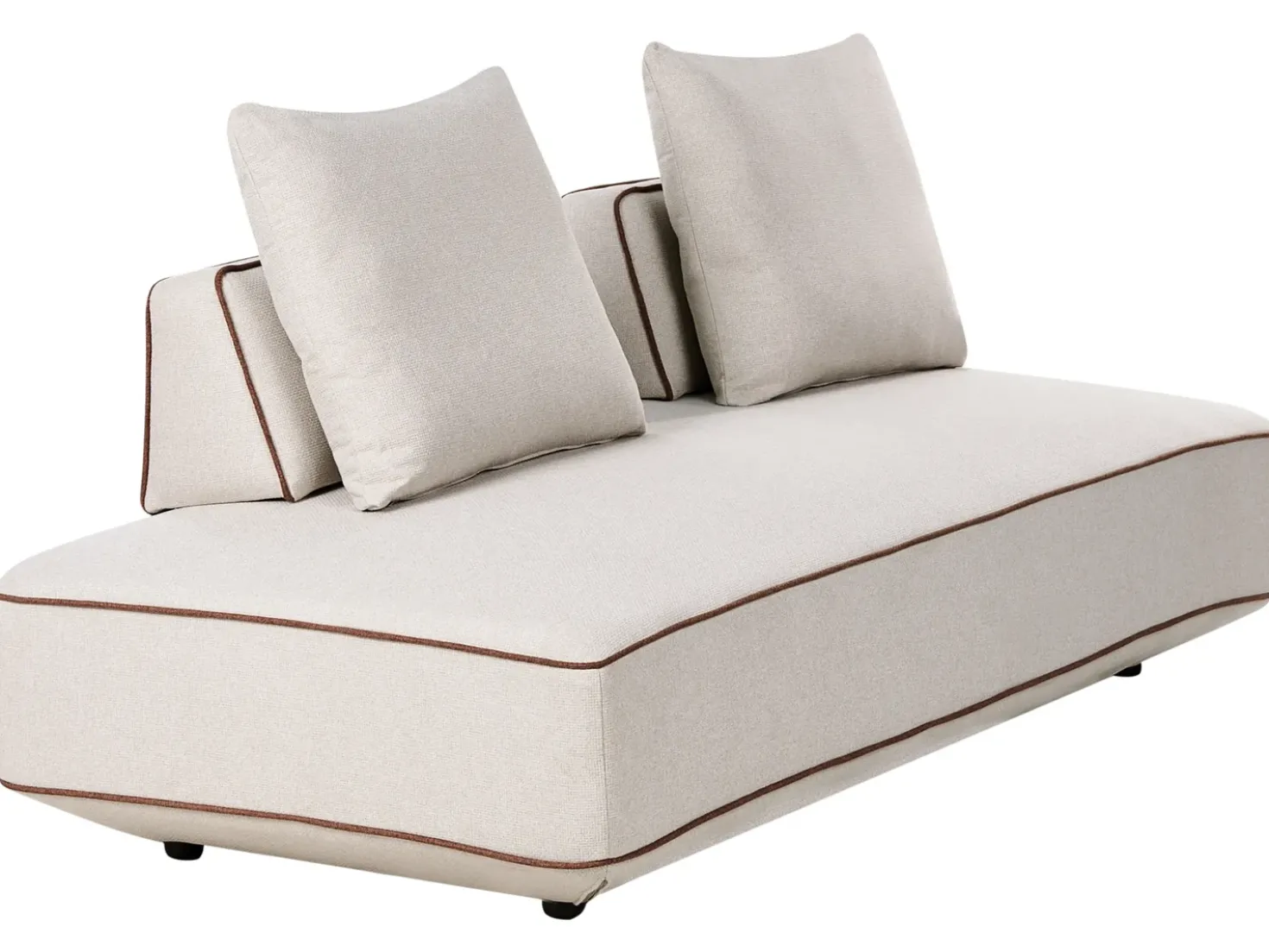 Chaise longue SEILLANS Tessuto Beige chiaro